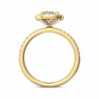 FlyerFit® 14K Yellow Gold Micropave Halo Engagement Ring