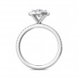 FlyerFit® Platinum Micropave Halo Engagement Ring