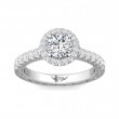 FlyerFit® 18K White Gold Vintage Engagement Ring