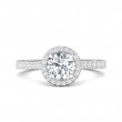 FlyerFit® 14K White Gold Vintage Engagement Ring