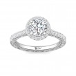 FlyerFit® 14K White Gold Vintage Engagement Ring