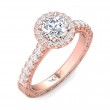 FlyerFit® 18K Pink Gold Vintage Engagement Ring