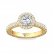 FlyerFit® 18K Yellow Gold Vintage Engagement Ring