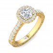 FlyerFit® 18K Yellow Gold Vintage Engagement Ring