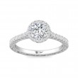 FlyerFit® Platinum Vintage Engagement Ring