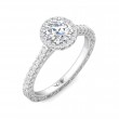 FlyerFit® Platinum Vintage Engagement Ring