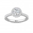 FlyerFit® 14K White Gold Vintage Engagement Ring