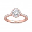 FlyerFit® 14K Pink Gold Vintage Engagement Ring