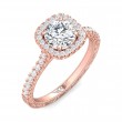 FlyerFit® 18K Pink Gold Vintage Engagement Ring