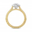 FlyerFit® 14K Yellow and 14K White Gold Vintage Engagement Ring