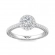 FlyerFit® 14K White Gold Vintage Engagement Ring