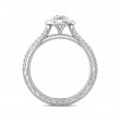 FlyerFit® 14K White Gold Vintage Engagement Ring