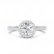 FlyerFit® 14K White Gold Vintage Engagement Ring