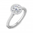 FlyerFit® 14K White Gold Vintage Engagement Ring