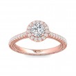 FlyerFit® 14K Pink Gold Vintage Engagement Ring