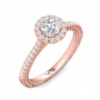 FlyerFit® 14K Pink Gold Vintage Engagement Ring