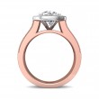 FlyerFit® 14K Pink Gold Shank And White Gold Top Encore Engagement Ring