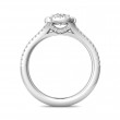 FlyerFit® 18K White Gold Split Shank Engagement Ring