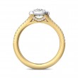 FlyerFit® 18K Yellow Gold Shank And White Gold Top Split Shank Engagement Ring