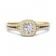 FlyerFit® 14K Yellow Gold Split Shank Engagement Ring