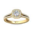 FlyerFit® 14K Yellow Gold Split Shank Engagement Ring