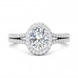 FlyerFit® 14K White Gold Split Shank Engagement Ring