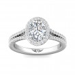 FlyerFit® 14K White Gold Split Shank Engagement Ring