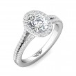 FlyerFit® 14K White Gold Split Shank Engagement Ring