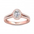 FlyerFit® 14K Pink Gold Split Shank Engagement Ring