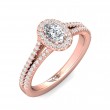 FlyerFit® 14K Pink Gold Split Shank Engagement Ring