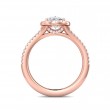 FlyerFit® 18K Pink Gold Split Shank Engagement Ring