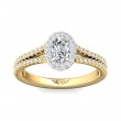 FlyerFit® 14K Yellow and 14K White Gold Split Shank Engagement Ring