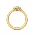 FlyerFit® 18K Yellow Gold Split Shank Engagement Ring