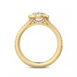 FlyerFit® 18K Yellow Gold Split Shank Engagement Ring