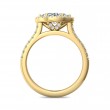 FlyerFit® 14K Yellow Gold Micropave Halo Engagement Ring