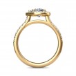 FlyerFit® 14K Yellow Gold Micropave Halo Engagement Ring