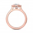 FlyerFit® 14K Pink Gold Micropave Halo Engagement Ring