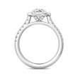 FlyerFit® Platinum Micropave Halo Engagement Ring