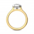 FlyerFit® 14K Yellow and 14K White Gold Micropave Halo Engagement Ring