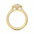 FlyerFit® 18K Yellow Gold Micropave Halo Engagement Ring