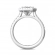 FlyerFit® Platinum Micropave Halo Engagement Ring