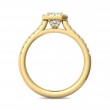 FlyerFit® 14K Yellow Gold Micropave Halo Engagement Ring