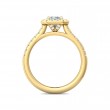 FlyerFit® 14K Yellow Gold Micropave Halo Engagement Ring