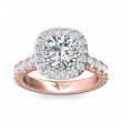 FlyerFit® 18K Pink Gold Shank And White Gold Top Encore Engagement Ring