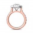 FlyerFit® 18K Pink Gold Shank And White Gold Top Encore Engagement Ring