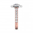 FlyerFit® 18K Pink Gold Shank And White Gold Top Encore Engagement Ring