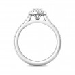 FlyerFit® Platinum Micropave Halo Engagement Ring