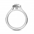 FlyerFit® 14K White Gold Micropave Halo Engagement Ring