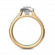 FlyerFit® 14K Yellow and 14K White Gold Micropave Halo Engagement Ring