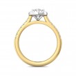 FlyerFit® 14K Yellow and 14K White Gold Micropave Halo Engagement Ring